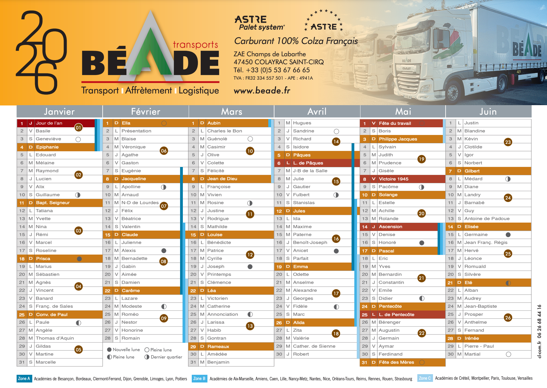 LA SAISON DES CALENDRIERS 2026 EST LANCEE N’HESITEZ PAS A PASSER COMMANDE